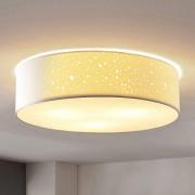 Plafondlamp Umma, direct aan het plafond, wit