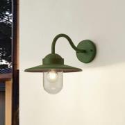 Lindby buitenwandlamp Bilma, groen, aluminium, glas