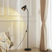 Vloerlamp Tebbi, zwart, metaal, hoogte 150 cm