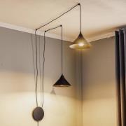 Hanglamp Ramo, 2-lamps, zwart