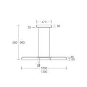 HerzBlut LED hanglamp Marley, hout, omhoog/omlaag, dimbaar