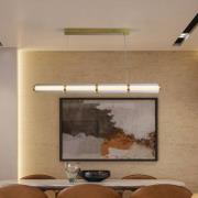 LED hanglamp Mod, messingkleurig, dimbaar in 3 stappen, staal