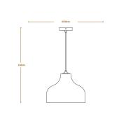 LEDVANCE Hoed hanglamp, Ø 36 cm, bruin, golfkarton