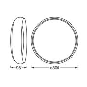 LEDVANCE LED plafondlamp Orbis Livia Ø 30 cm, grijs, metaal