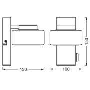 LEDVANCE LED wandlamp Orbis Flame, 1-lamp, chroom, IP44