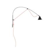 midgard LED wandlamp AYNO L, zwart/oranje, 4.000 K 130 cm