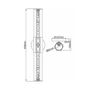 Facet Dual LED badkamer wandlamp, zwart, 2-lamps, breedte 66 cm