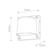 Scout buitenwandlamp, messing, IP44, 16,5 cm x 16,5 cm