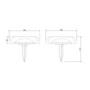 LED lamp op zonne-energie 36505, grondspies, wandlamp, zwart, aluminiu...