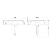 LED lamp op zonne-energie 36506, grondspies, wandlamp, zwart, aluminiu...