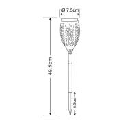 LED grondspies lamp 33536-3, zaklamp, zwart, set van 3