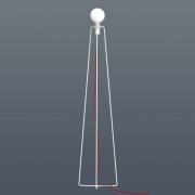 GRUPA Model M3 LED vloerlamp wit, kabel rood