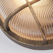 Wandlamp Porto, rond, zwart-goud