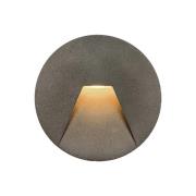 LED inbouw wandlamp Space, grijs, Ø 12 cm
