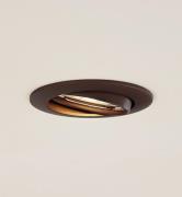 Prios plafond inbouwlamp Fibur, brons, aluminium, Ø 8,2 cm