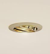 Prios plafond inbouwlamp Fibur, goud, aluminium, Ø 8,2 cm