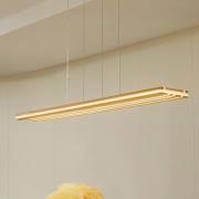 LED hanglamp Silja, hout, acryl, wit, 3000K