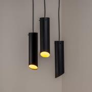 Hanglamp Sivani MR-979, zwart, ijzer, 3-lamps rond