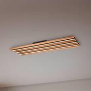 LED plafondlamp Fontana 114 x 30 cm hout/zwart hout/metaal