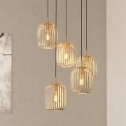 Hanglamp Romazzina, zandkleurig, staal, Ø 50 cm, 5-lamps.
