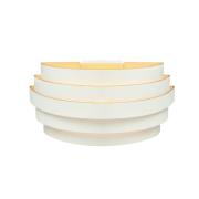 Wandlamp Scudo, wit, breedte 25 cm, aluminium, G9