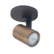 Plafondspot Halo, zwart/messing gebronsd Ø 10 cm 1-lamp.