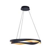 LED hanglamp Ascoli, Ø 64 cm, zwart/goud, metaal, dimbaar