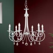 6-lichts kroonluchter VIOLETTA, zilver