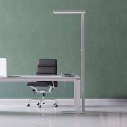 LED vloerlamp MAULjaval, zilverkleurig, 196 cm, dimbare voet