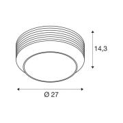 SLV Pantilo Rope 27 plafondlamp, zwart/grijs/zilver, glas