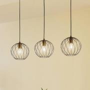Lindby hanglamp Danika, 105 cm lang, zwart, metaal