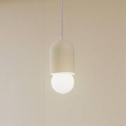 Lindby hanglamp Nielson, Ø 11 cm, beige, gips