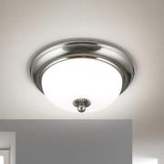 Empire plafondlamp, Ø 26,5 cm, mat nikkel, mat opaal glas