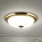 Empire plafondlamp, Ø 48 cm, goud, mat opaalglas