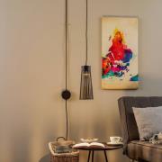 Wandlamp Dover met stekker, zwart, 1-lamp