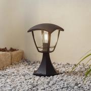 Lindby Isidoro sokkellamp, zwart, hoogte 28 cm, kunststof