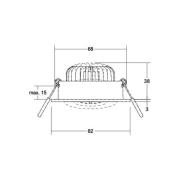 BRUMBERG inbouwspot BB35 RC aansluitdoos structuur wit