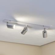 Plafondlamp Tune II, wit/chroom, metaal, 3-lamps, E27