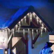 LED ijspegels lichtgordijn met 32 pegels 7,75m