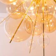 Plafondlamp Explosion met amberkleurige bollen