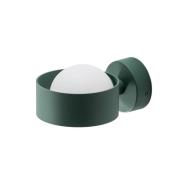 Wandlamp Mado van glas en staal, groen