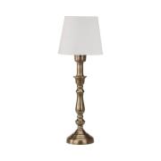 PR Home tafellamp Therese Mia, 43 cm, wit/messing, linnen