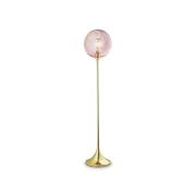 Ballroom vloerlamp, roze, glas, handgeblazen, dimbaar