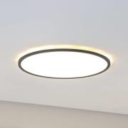 Aqua LED paneel, Ø 50 cm, zwart, metaal/kunststof, CCT dimbaar
