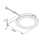 LED meubelverlichting FAR 58 staal 5x-set 3W 4000K