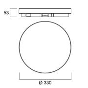 Sylvania Start Surface Slim plafondlamp, Ø 33 cm, IP54, dimbaar.