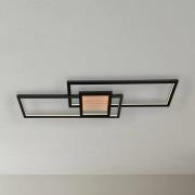 Lindby LED plafondlamp Emiljan, zwart, metaal, dimbaar