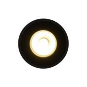 Plafond inbouwspot Rosalee, zwart, IP65, CCT schakelaar