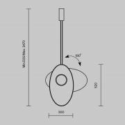 Maytoni Evolution LED hanglamp, grijs/wit, draaibaar