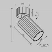 Maytoni Calipso plafondspot, zwart, draaibaar, GU10